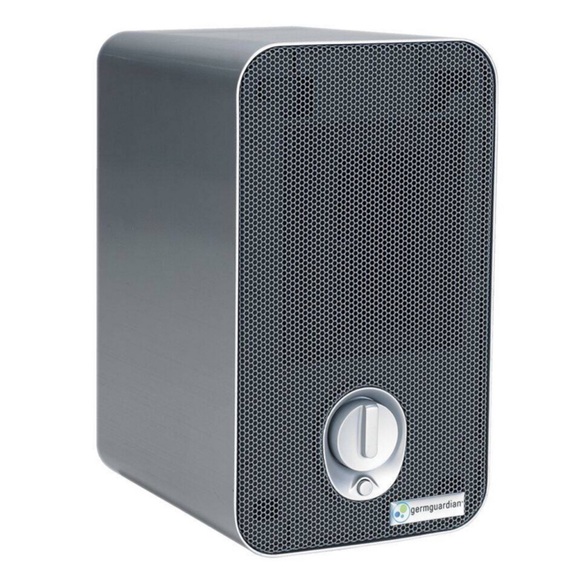 GERMGUARDIAN 3 in 1 Air Purifier Table Top Tower w/2 Bonus Carbon Filters, Gray - Picture 1 of 8